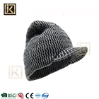 JAJKJAYI Factory directly wholesale embroidered 100% acrylic black beanie custom knitted bobble hat