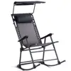 Outdoor Portable Ligweight Foldable Rocking Reclining Chair with Shade