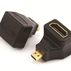 HDMI MICRO male to HDMI micro female adapter,90 angle type ZS-12-P-001A hdmi adapter