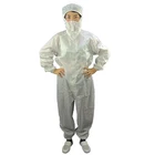 Hot Sale Grid Female Cotton Anti Static Cleanroom Esd Disposable Smock For Electronic Industrial