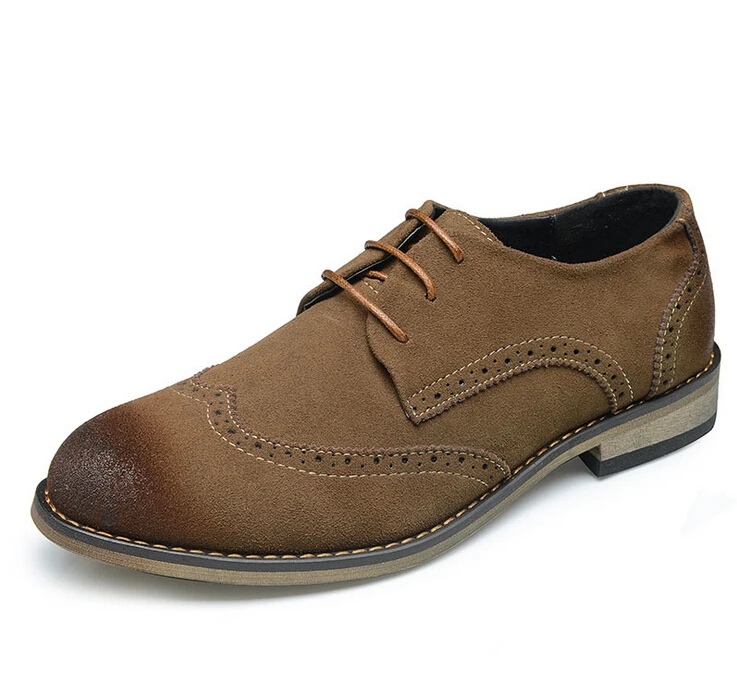 Hot Sale 2015 Men Dress Shoes Oxford Suede Genuine Leather Sapatos Masculinos Social Massage Fashion Men Shoes Party 38-44