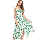 Halter Fashion Long Floral Woman Lady Dress plus size designs frocks