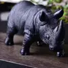 Wholesale natural crystal Obsidian rhinoceros master - grade handmade carving business has made stock like a rhinoceros