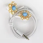 URIZONS Wired Earphones with microphone Multicolor Flower Stereo music Metal earphone for iphone Android Computer