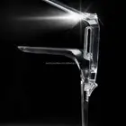 Disposable medical vaginal speculum with LED light source