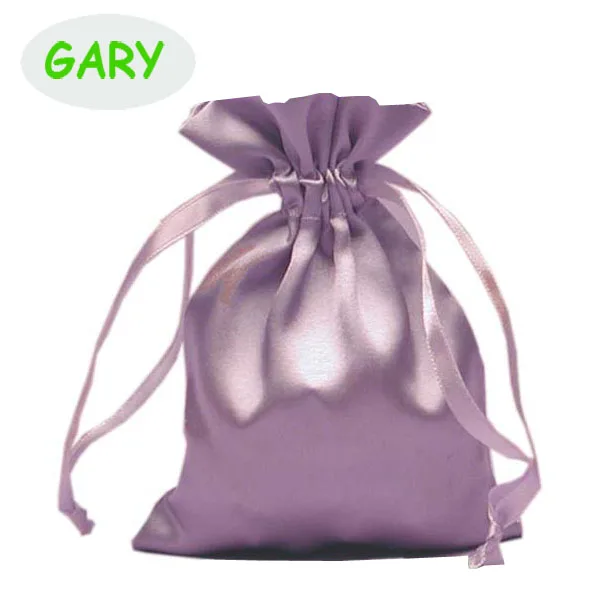 orange satin drawstring bag gift apromotional sack cloth