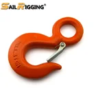 US Type A320 Galvanized Alloy Steel Drop Forged Locking Lifting Eye Hook with Safety Latch
