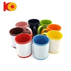 Wholesale high quality 11oz color dye patch blank sublimation mugs