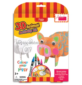 piggy puzzle drawing paper craft cardboard game toy toys games