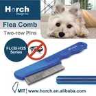 Double metal teeth combs supplier for dog grooming nit lice comb