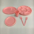 disposable plastic party supplies plates set