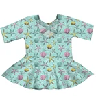 New Model Baby Kids Clothing Wholesale Spring/Summer Girl Boutique Shirt New Fashion Cross Dot Fancy Girls Top For Baby