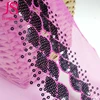 Fashion 6.5 cm pink lace and sequin fabric lace trim