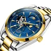 4 pointer chronograph Moon Phase watch men business wrist watches T795C