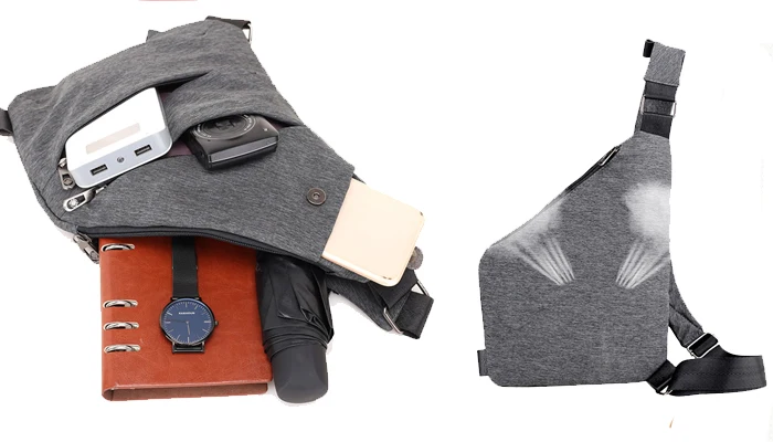 New fashion custom mens crossbody bags outdoor waterproof shoulder sling backpack chest bag