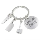 Wholesale Fashion Customized Love Mom And Dad Keychain