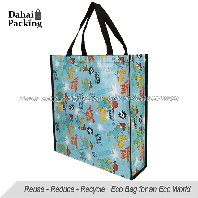 100% cmyk printed nonwoven shopper bag promotional gift tote bag