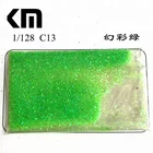 C13 Eco-friendly Cheap Wholesale Green Rainbow Glitter Powder for Christmas Decoration