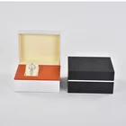 Wrist Watch display gift box black white leather travel watch box for men women