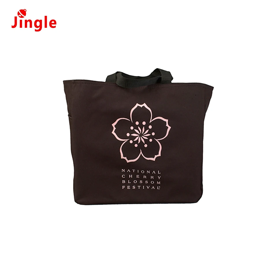 new product 2018 brown cotton twill grocery tote canvas bag