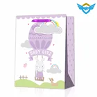 2018 new design fancy ribbon handle baby paper shopping bag