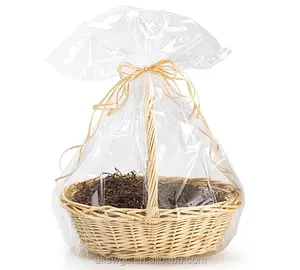 wholesale cellophane shrink wrap bags for gift wrap packaging