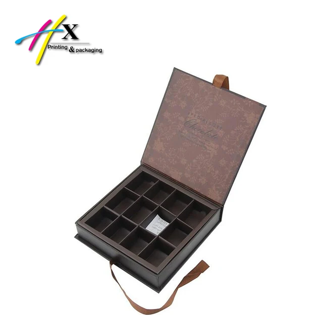 luxury chocolate packaging christmas gift box with divider tray