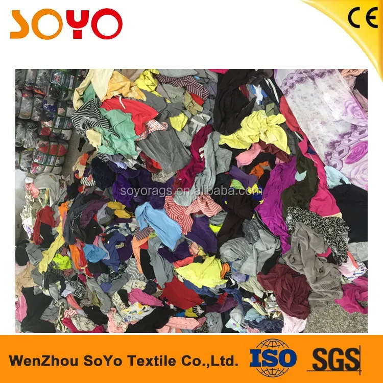 clothrags, dark waste used clothes textile cut cotton wiping rags for