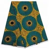 African Print Fabric Dutch Wax Ankara Yellow & Orange'Bullseye Design 6 YARD WHOLESALE