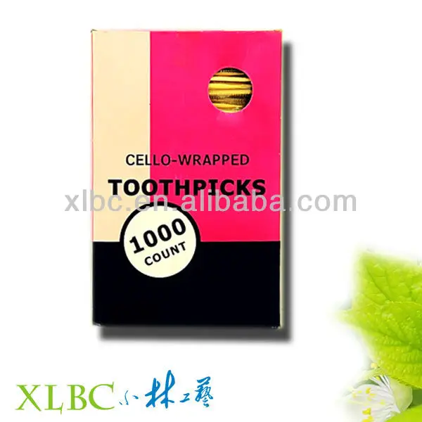 nature pp cello wrapped box mint bamboo toothpicks