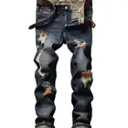 new man rip jean for man pants biker jogger paint jean
