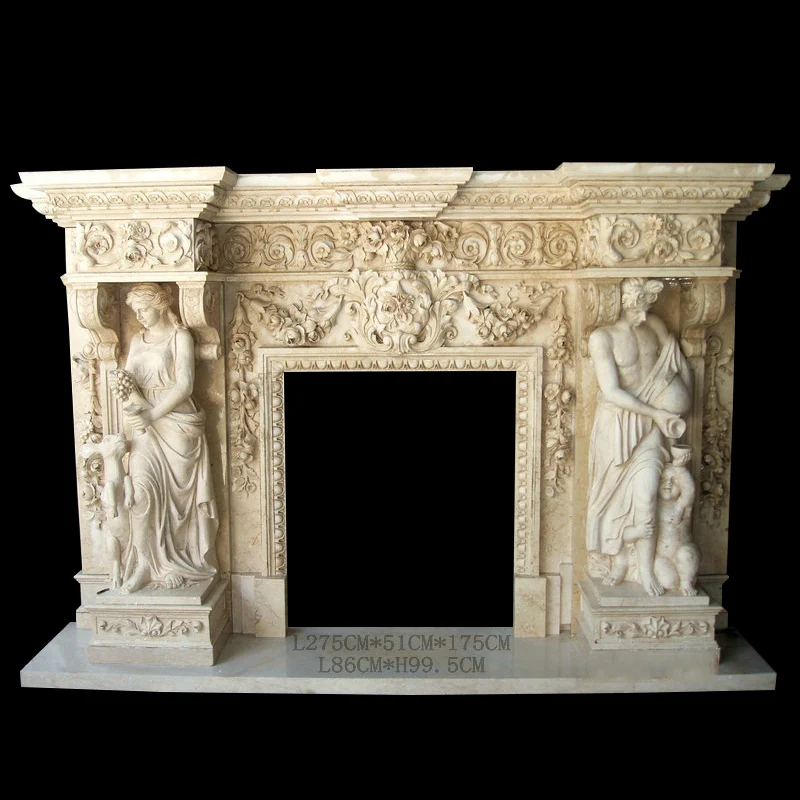 Hot Sale Europe Style Classic Fireplace Mantels For Decoration