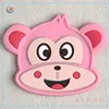 Soft Cartoon Monkey PVC 3D Cartoon Iron On Patches For Kids Clothing