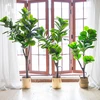 3-8 ft Artificial Fiddle Leaf Fig Bonsai Tree Potted Ficus Lyrata Plant