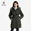 2019 New style hat removable women long feather down winter coat