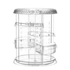 360 Degree Rotating Plastic Makeup Organizer Clear Acrylic Cosmetic Storage Box With Drawer