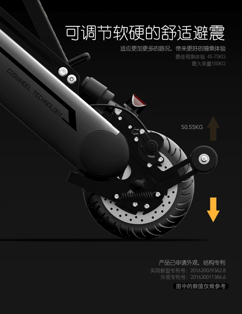 Best COSWHEEL A-ONE PRO 8inch 40KM Foldable Electric Scooter Portable Mobility Scooter  Adults Electric Bicycle 4