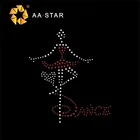 Elegant Ballet dancers design rhinestone motif