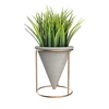 Quality Concrete / Fiberglass Flower pot with Iron / metal stand