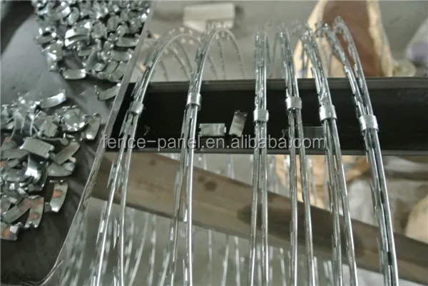 ASO Hot Selling galvanized concertina BTO-22 type razor barbed wire