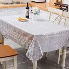 Factory Wholesale Great 137cm*20m Stamp Silver Easy Cleaning Lace Table Cloth For Wedding