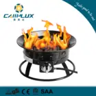 Outdoor Camping Steel Gas Fire Pit With Metal Cover