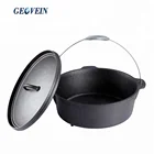 Three Legged Hanging Pot Cast Iron Campfire Hanging Dutch Oven