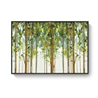 New Abstract White Birch Tree Forest Prints Canvas Wall Painting