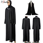 2018 Fashion New Design 100% polyester Islamic Clothing match hijabs Muslim Dress abaya