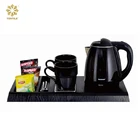 Stainless steel 304 electric double wall kettle set with tray double wall in hotel