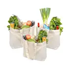 Cotton Washable Tote Bag Eco Friendly 100% Cotton Canvas Washable Grocery Tote Bag with Long Shoulder Strap