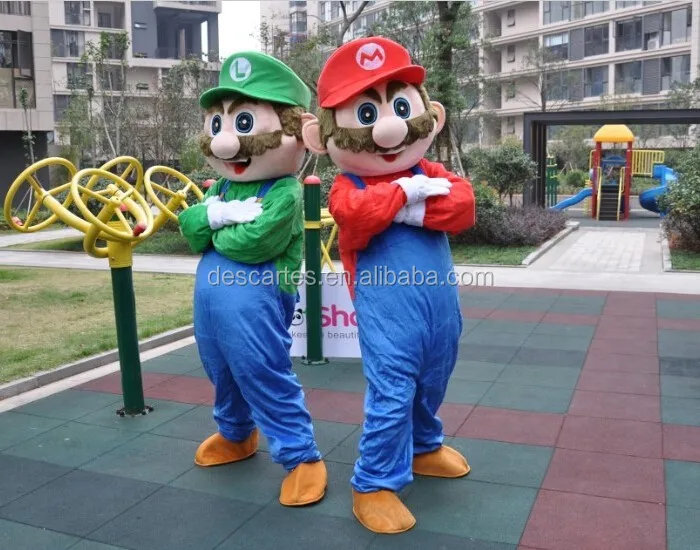 Populaire en peluche sur mesure Luigi costume super mario marche costume de mascotte pour adultes