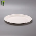 12 Inch Eco-friendly Disposable Take Away Oval Sugarcane Plate