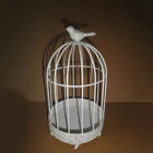 Decorative Rusty Retro Style Bird Cage White Small